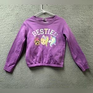 Jojo Siwa Sweatshirt Girls XL 14/16 Purple Crew Neck Pullover BESTIES Shirt